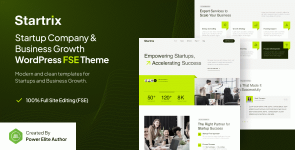 Startrix - Startup Company & Business Growth Gutenverse FSE WordPress Block Theme