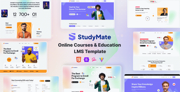 StudyMate - Online Courses & Education LMS Template