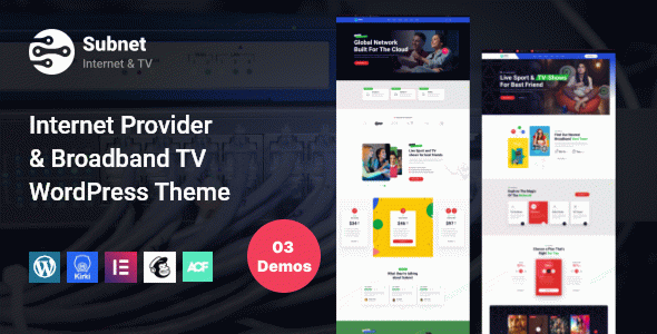 Subnet – Internet Provider, Broadband & WiFi WordPress Theme