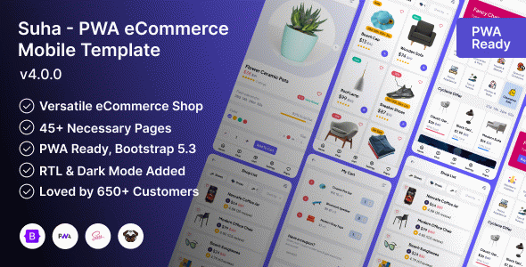 Suha - PWA eCommerce Mobile Template