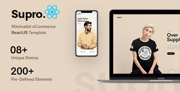 Supro - Minimalist eCommerce ReactJS Template