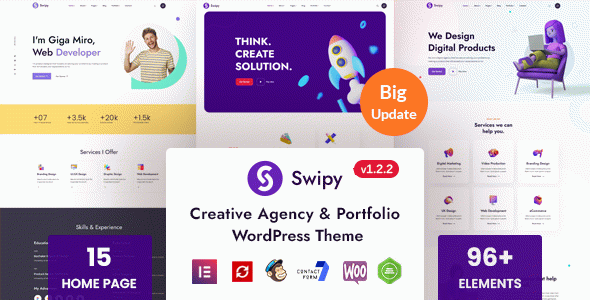 Swipy - Creative Agency WordPress Theme