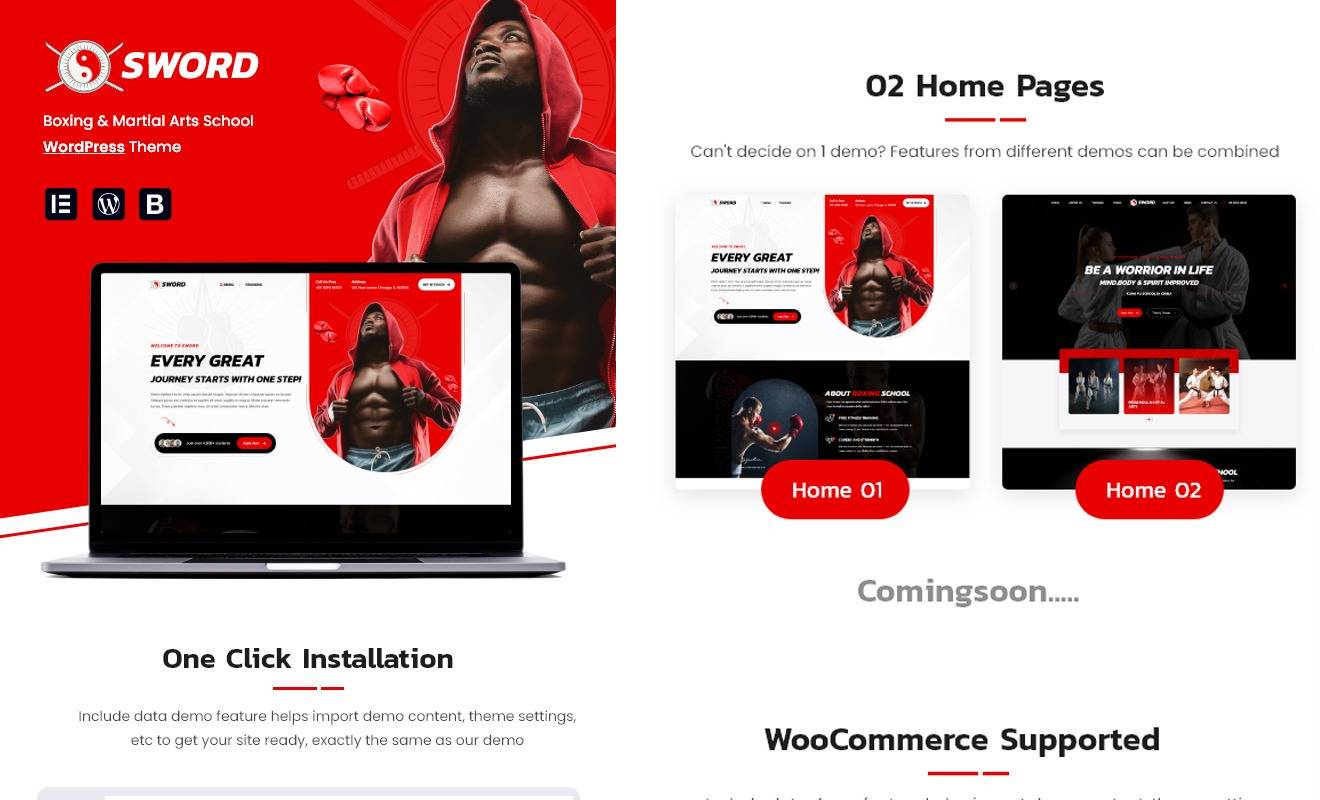 Sword Martial Arts Boxing WordPress Theme