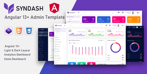 Syndash - Angular 13+ Bootstrap 5+ Admin Template
