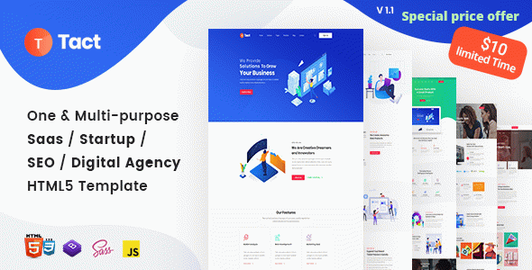 Tact - Creative Agency Multi-Purpose HTML Template