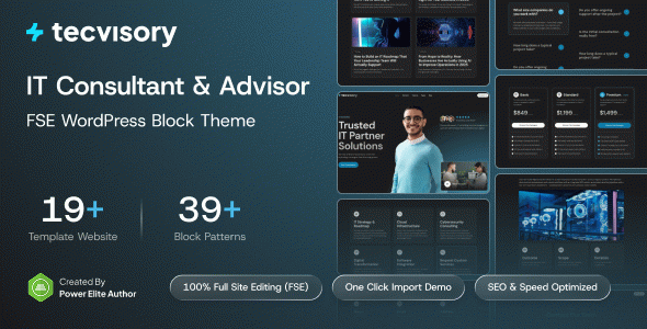 Tecvisory – IT Consultant & Advisory Gutenverse FSE WordPress Block Theme