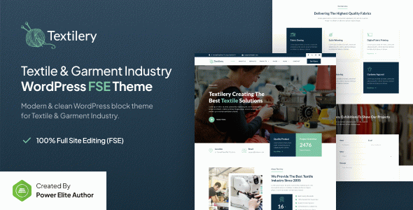 Textilery – Textile & Garment Industry Gutenverse FSE WordPress Block Theme