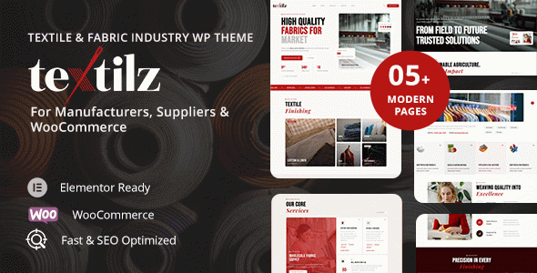 Textilz – Textile & Fabric Industry WordPress Theme