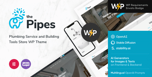The Pipes - Plumber, Handyman & Builder WordPress Theme