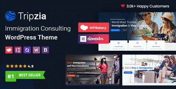 Tripzia ??? Immigration Consulting WordPress Theme + RTL