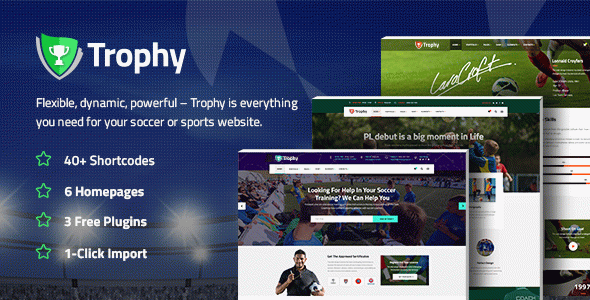 Trophy - Soccer and Football Club WordPress Theme