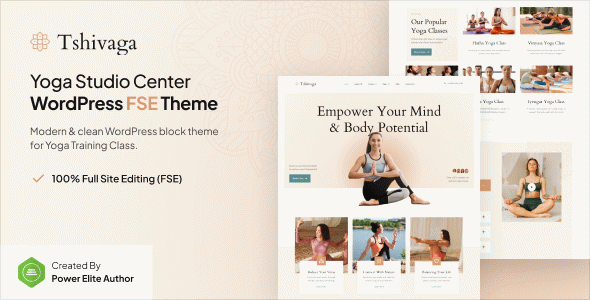 Tshivaga – Yoga Studio & Training Center Gutenverse FSE WordPress Block Theme
