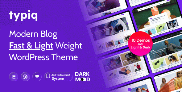 Typiq ??? Modern & Lightweight Blog WordPress Theme