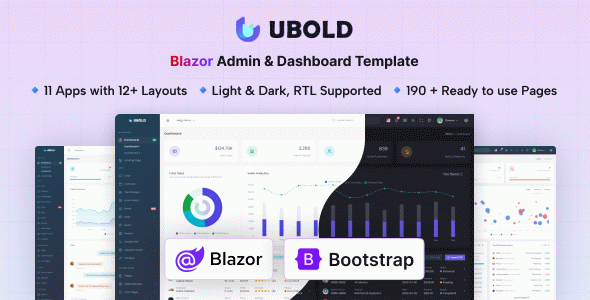 UBold - Blazor Admin & Dashboard Template