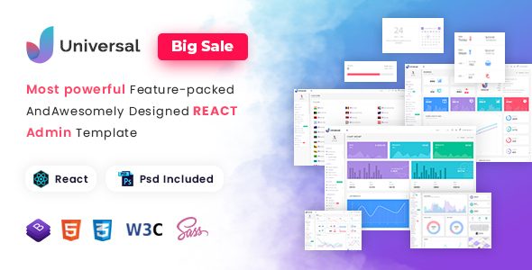Universal - React Admin Template