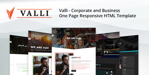 Valli - Corporate and Business One Page Responsive HTML Template