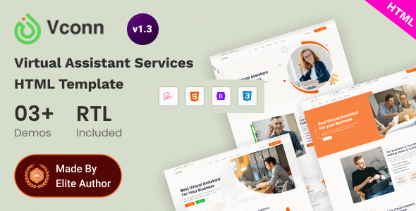 Vconn - Virtual Assistant Services Bootstrap 5 Template