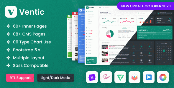 Ventic - Event Ticketing Bootstrap 5 Admin Template