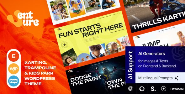 Venture - Karting, Theme Park & Carousel WordPress Theme + Events
