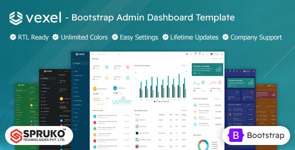 Vexel - Bootstrap Admin Dashboard HTML Template