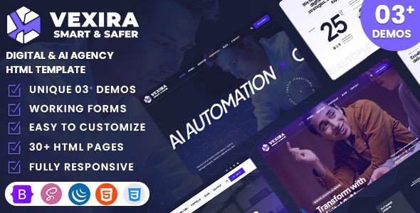Vexira - Digital & AI Agency HTML Template