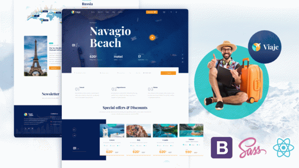 Viaje - Travel and Tour React JS Template