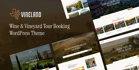 Vineland - Wine & Vineyard Tour Booking WordPress Theme