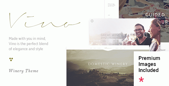 Vino - A Refined Winery, Wine Bar and Vineyard WordPress Theme