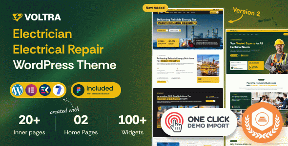 Voltra - Electrician Electrical Repair WordPress Theme