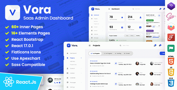 Vora - Saas React Admin Dashboard Template