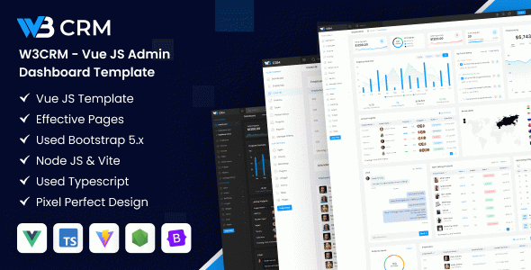 W3CRM - VueJS Admin Dashboard Template