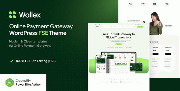 Wallex – Online Payment Gateway Gutenverse FSE WordPress Block Theme