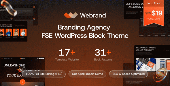 Webrand - Branding Agency Gutenverse FSE WordPress Block Theme