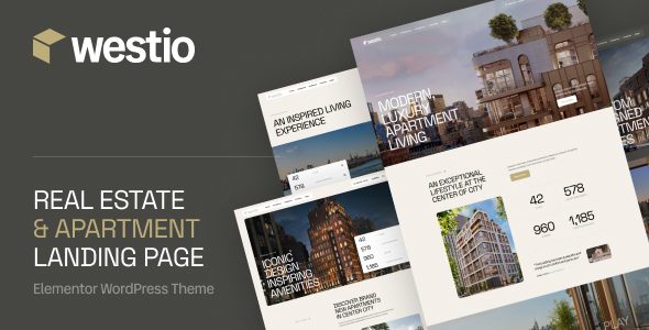 Westio ??? Real Estate & Apartment Landing Page WordPress Theme