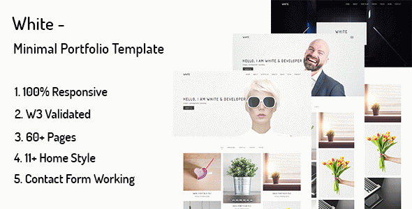 White – Minimal Portfolio HTML Template