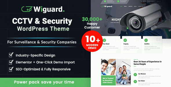 Wiguard – CCTV & Security WordPress Theme for Surveillance Companies