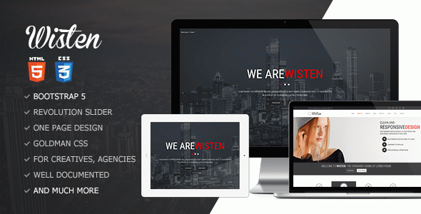 Wisten - Creative One Page Template