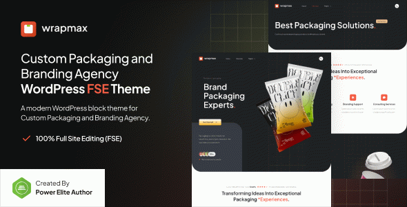 Wrapmax – Custom Packaging and Branding Agency Gutenverse FSE WordPress Block Theme