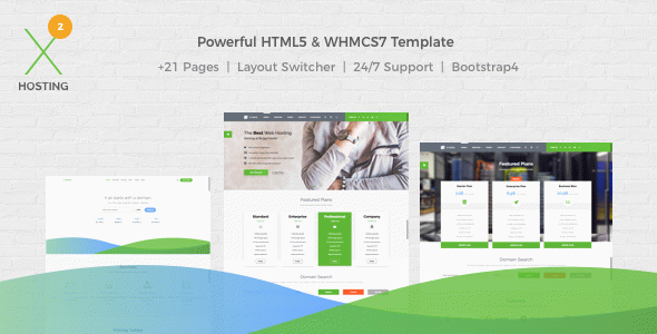 X-DATA - WHMCS7 & HTML5 Powerful Web Hosting Template