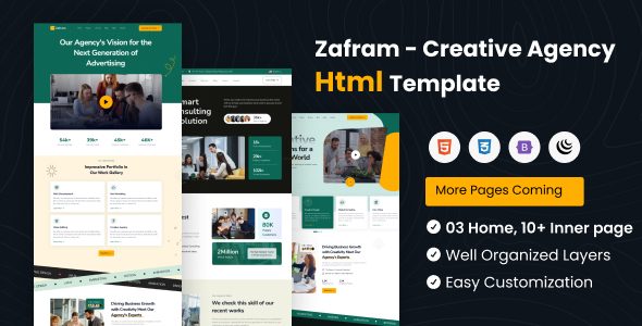 Zafram - Creative Agency HTML5 Template