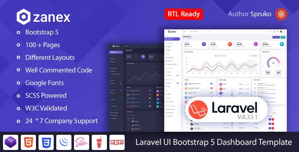 Zanex – Laravel Bootstrap 5 Dashboard Template